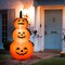 Happy Halloween Inflatable Pumpkin With LED Lights Spooky Ghost Yard Decoration